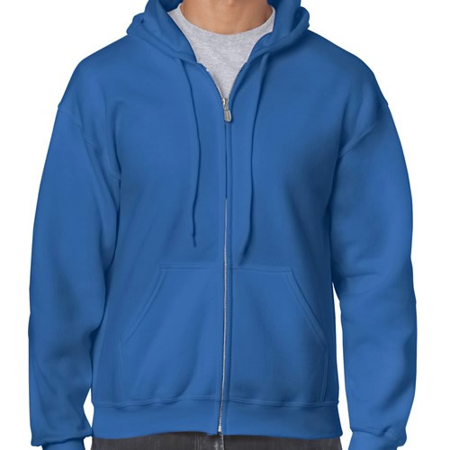 Gildan Heavy Zip Thru Hood Royal