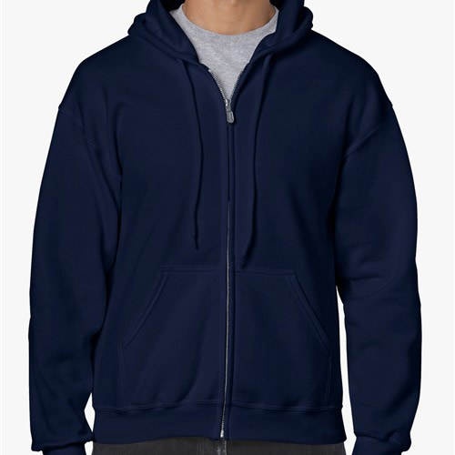 Gildan Heavy Zip Thru Hood Navy