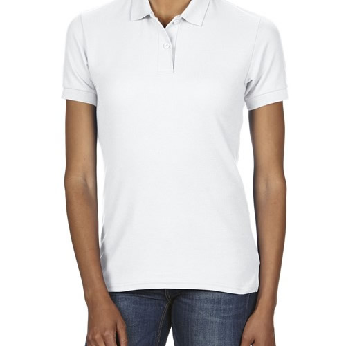 Gildan DryBlend Ladies Polo White