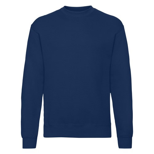 Fruit Of The Loom Set In Sleeve Sweatshirt Navy